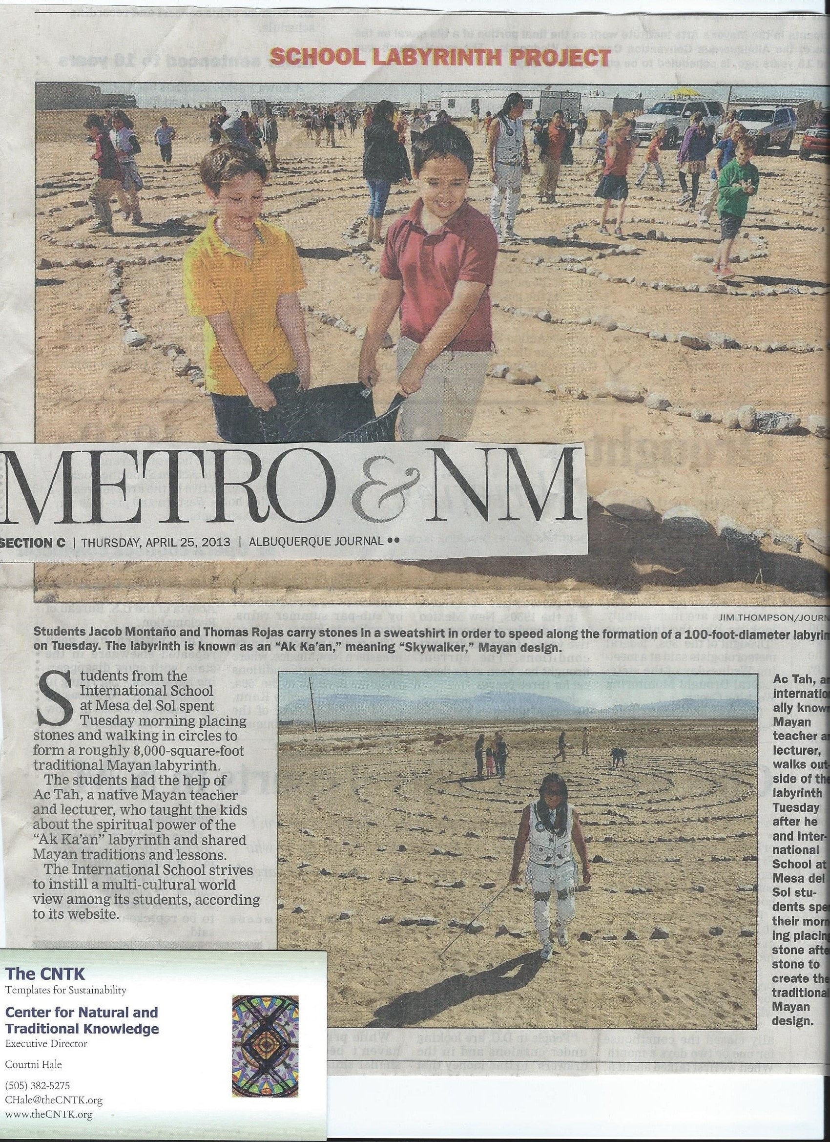 Dr. Courtni Hale, PhD at the Mesa Del Sol labyrinth